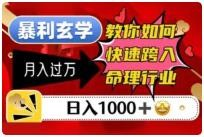 玄学赛道，教你如何快速跨入命理行业，收入过万 137M